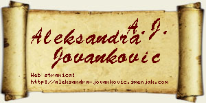 Aleksandra Jovanković vizit kartica